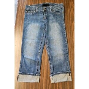 Calvin Klein Jeans Capri Size 10 22 Inseam Womens Medium Wash Blue Denim